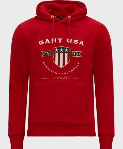 Gant Sweatshirts D1 BANNER SHIELD HOODIE 2007039 Röd
